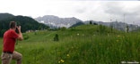 Panorámakép, Karawanken, Koschuta hegyvonulata Karcsival